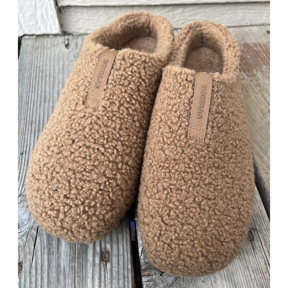 Bombas Sunday Slipper Women's 10 Sherpa Slip On Mule Slippers - Dark Camel - Picture 3 of 12